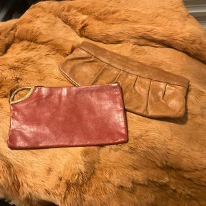 Two Small Leather Clutch Bags. Vintage Princess Gardner and Aldo.